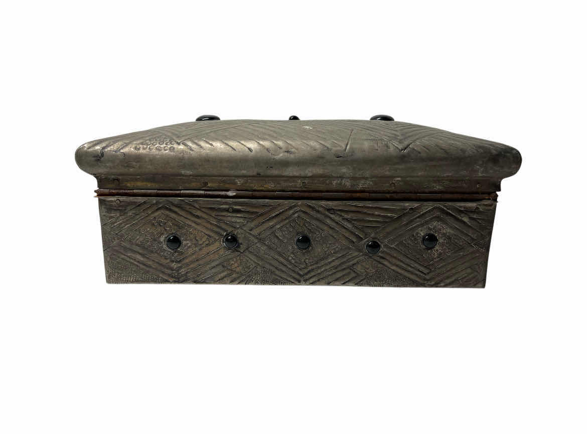 Photo 1 of MID- CENTURY DIE-CAST METAL TRINKET BOX 14” X 9” H6”