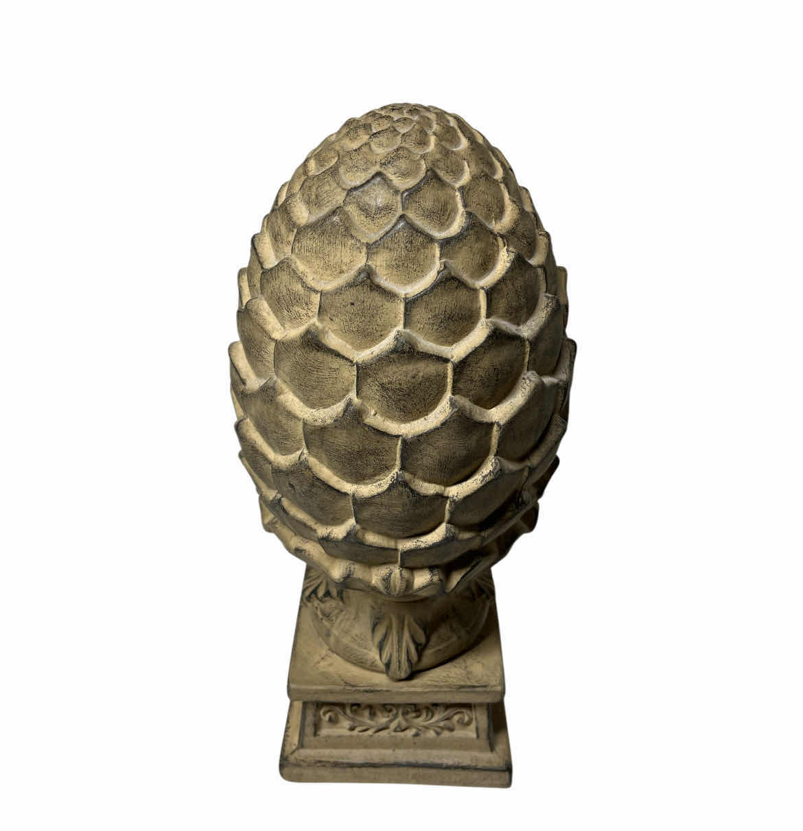 Photo 1 of AGED FINISH ARTICHOKE CERAMIC SCULPTURE DECOR 5.25” X 14”