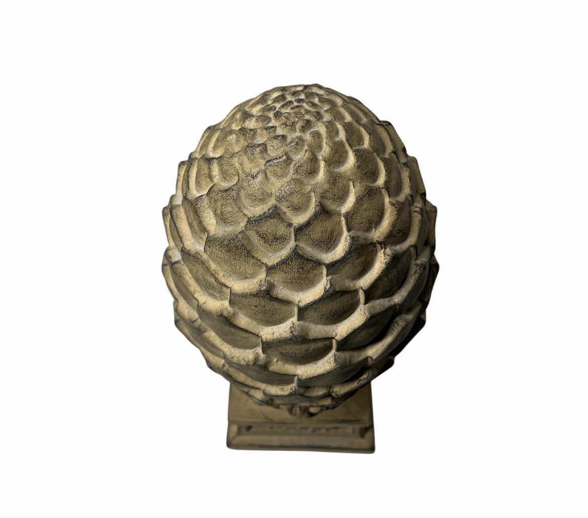 Photo 1 of AGED FINISH ARTICHOKE CERAMIC SCULPTURE DECOR 5.25” X 14”