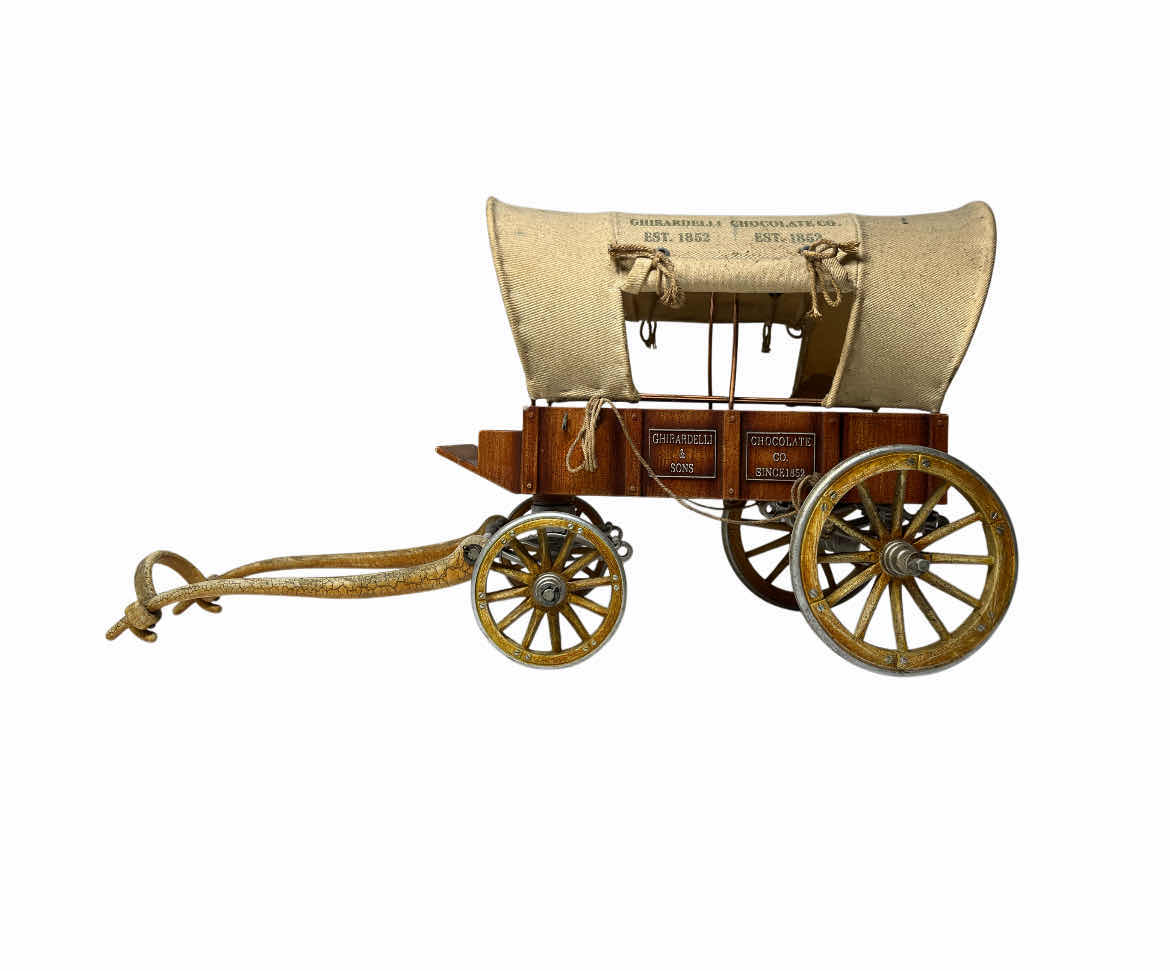 Photo 1 of GHIRARDELLI & SONS CHOCOLATE CO SINCE 1852 RESIN COVERED WAGON