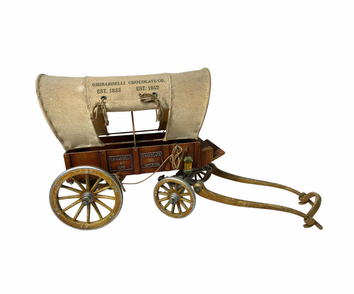 Photo 1 of GHIRARDELLI & SONS CHOCOLATE CO SINCE 1852 RESIN COVERED WAGON
