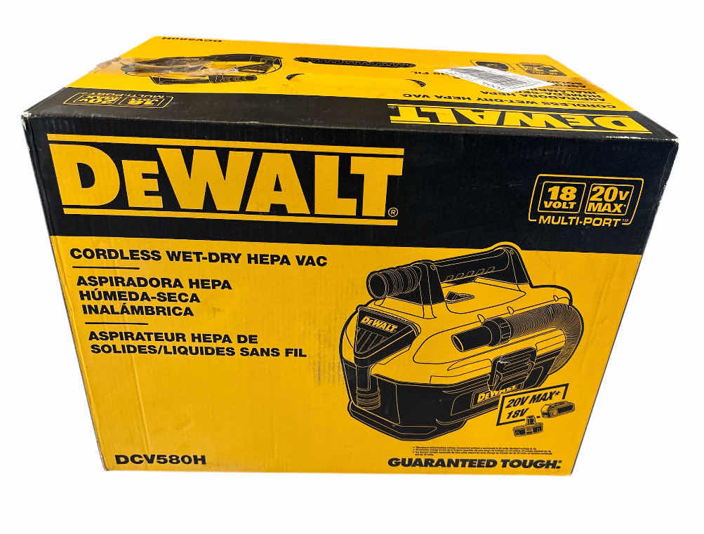 Photo 1 of DEWALT CORDLESS WET-DRY HEPA VAC, 18V BATTERY NOT INCLUDED (DCV580H)