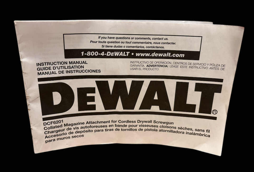 Photo 1 of DEWALT COLLATED DRYWALL SCREWGUN ATTACHMENT (DCF6201)
