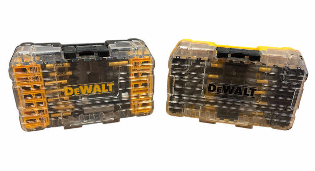 Photo 1 of DEWALT 2-PACK SCREWDRIVER BIT SET TOUGH CASES, IMPACT READY, STACKABLE