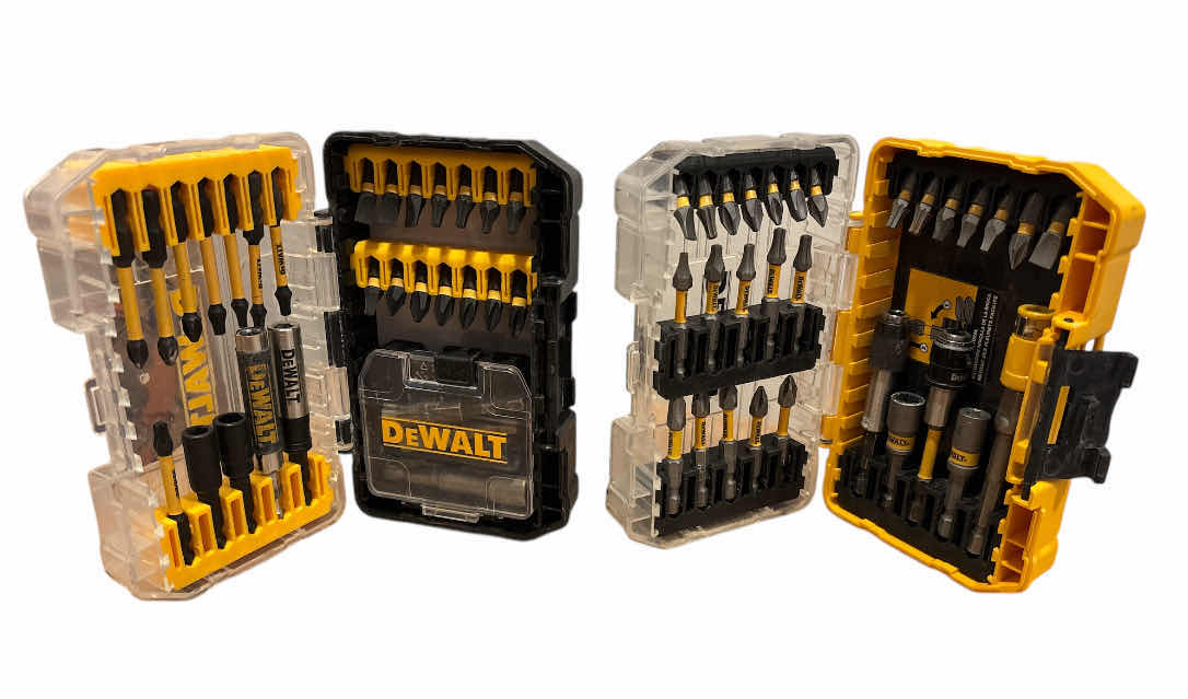 Photo 1 of DEWALT 2-PACK SCREWDRIVER BIT SET TOUGH CASES, IMPACT READY, STACKABLE