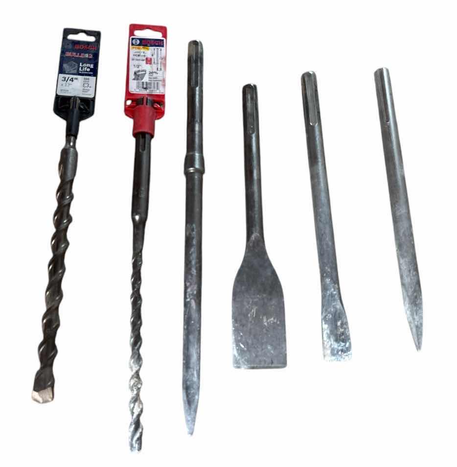 Photo 1 of VARIOUS ROTARY HAMMER DRILL/CHISEL BITS