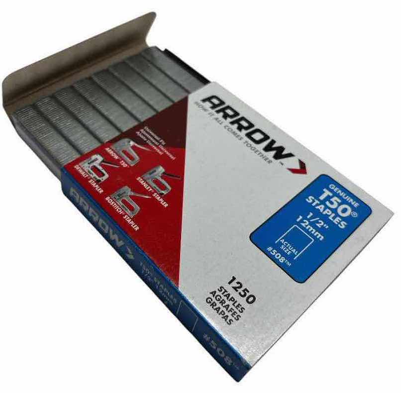 Photo 1 of NEW FASTEN-PRO HEAVY DUTY HAMMER TACKER (62608) & T50 ARROW STAPLES 1/2” 12mm #508 (QTY 1250)