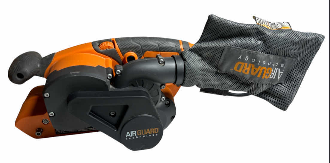 Photo 1 of RIDGID 6.5 AMP CORDED 3” X 18” HEAVY DUTY VARIABLE SPEED BELT SANDER W AIRGUARD TECHNOLOGY (R2740) & DIABLO 3” X 18” ULTRA COARSE 36 GRIT SANDING BELTS (Qty 4)