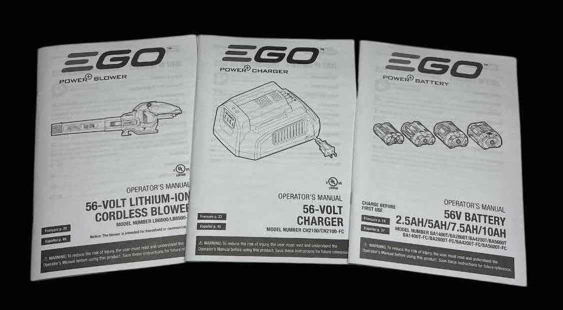 Photo 1 of EGO POWER+ 650 CFM CORDLESS BLOWER, INCLUDES 56V BATTERY 5.0Ah & 56V CHARGER (LB6500)