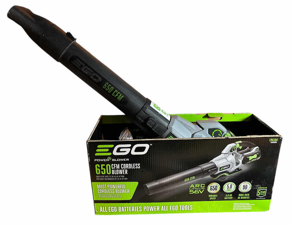 Photo 1 of EGO POWER+ 650 CFM CORDLESS BLOWER, INCLUDES 56V BATTERY 5.0Ah & 56V CHARGER (LB6500)