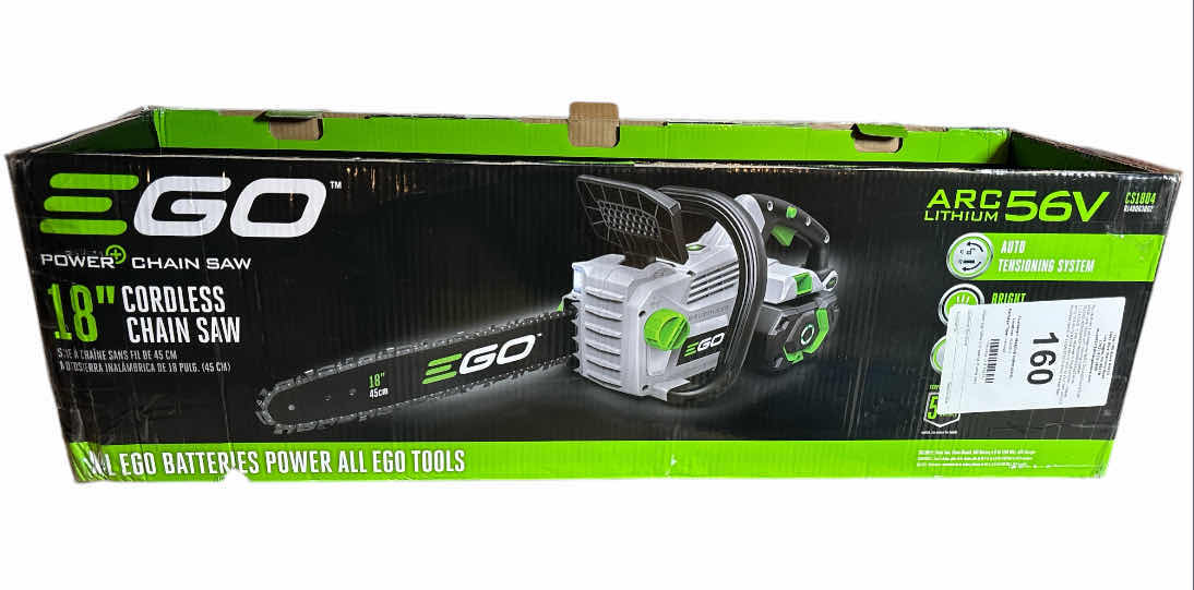 Photo 1 of EGO POWER+ 18” CORDLESS CHAINSAW, INCLUDES 56V BATTERY 5.0Ah & 56V CHARGER (CS1804)