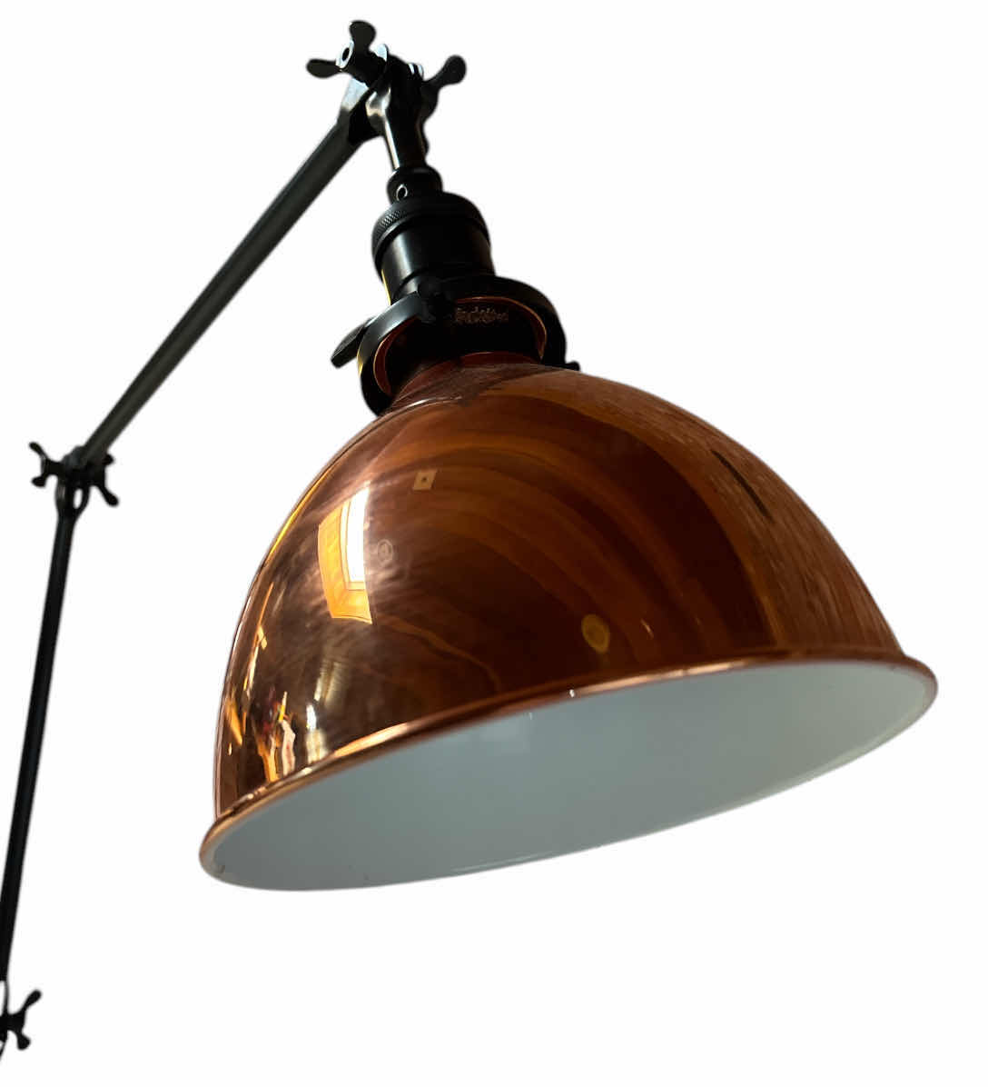 Photo 1 of RALSTON TWO-TONE DARK BRONZE & COPPER FINISH 60” ADJUSTABLE FLOOR LAMP