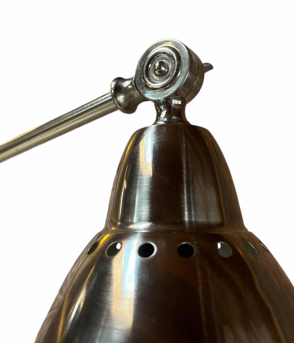 Photo 1 of IKEA BAROMETER 60” ADJUSTABLE FLOOR LAMP W SATIN NICKEL VARNISH FINISH W FOOT SWITCH