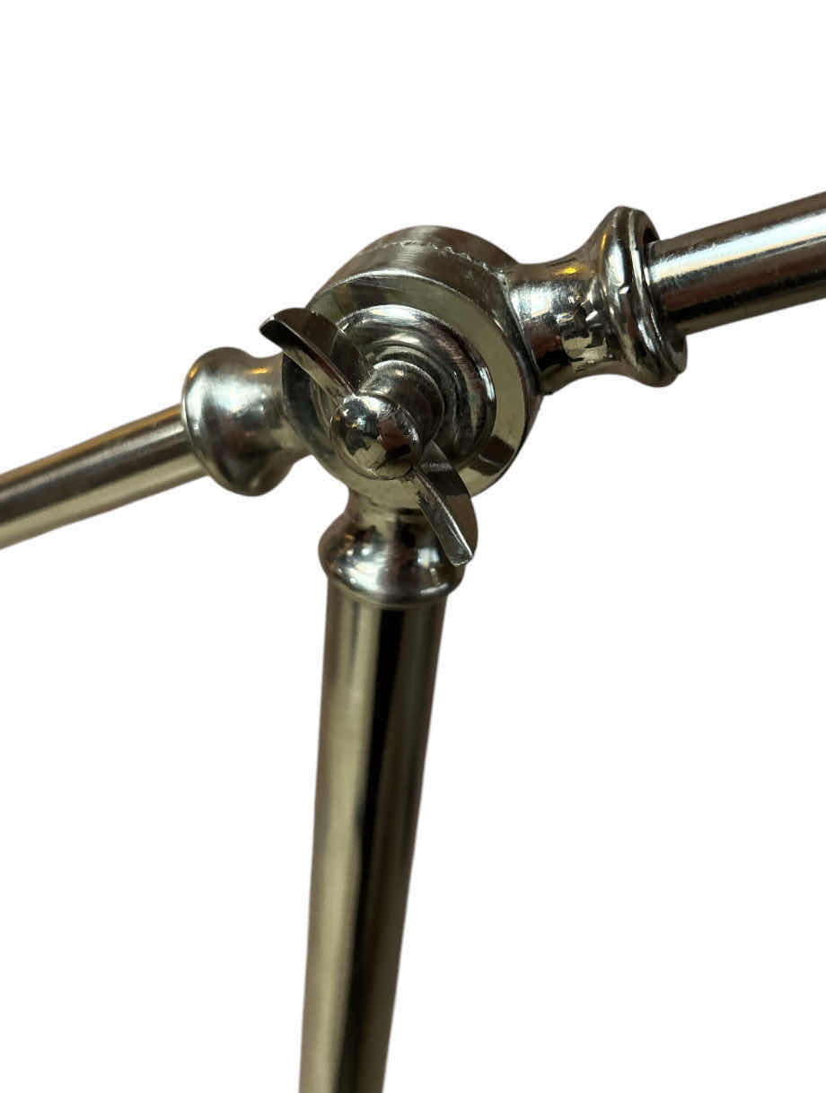 Photo 1 of IKEA BAROMETER 60” ADJUSTABLE FLOOR LAMP W SATIN NICKEL VARNISH FINISH W FOOT SWITCH
