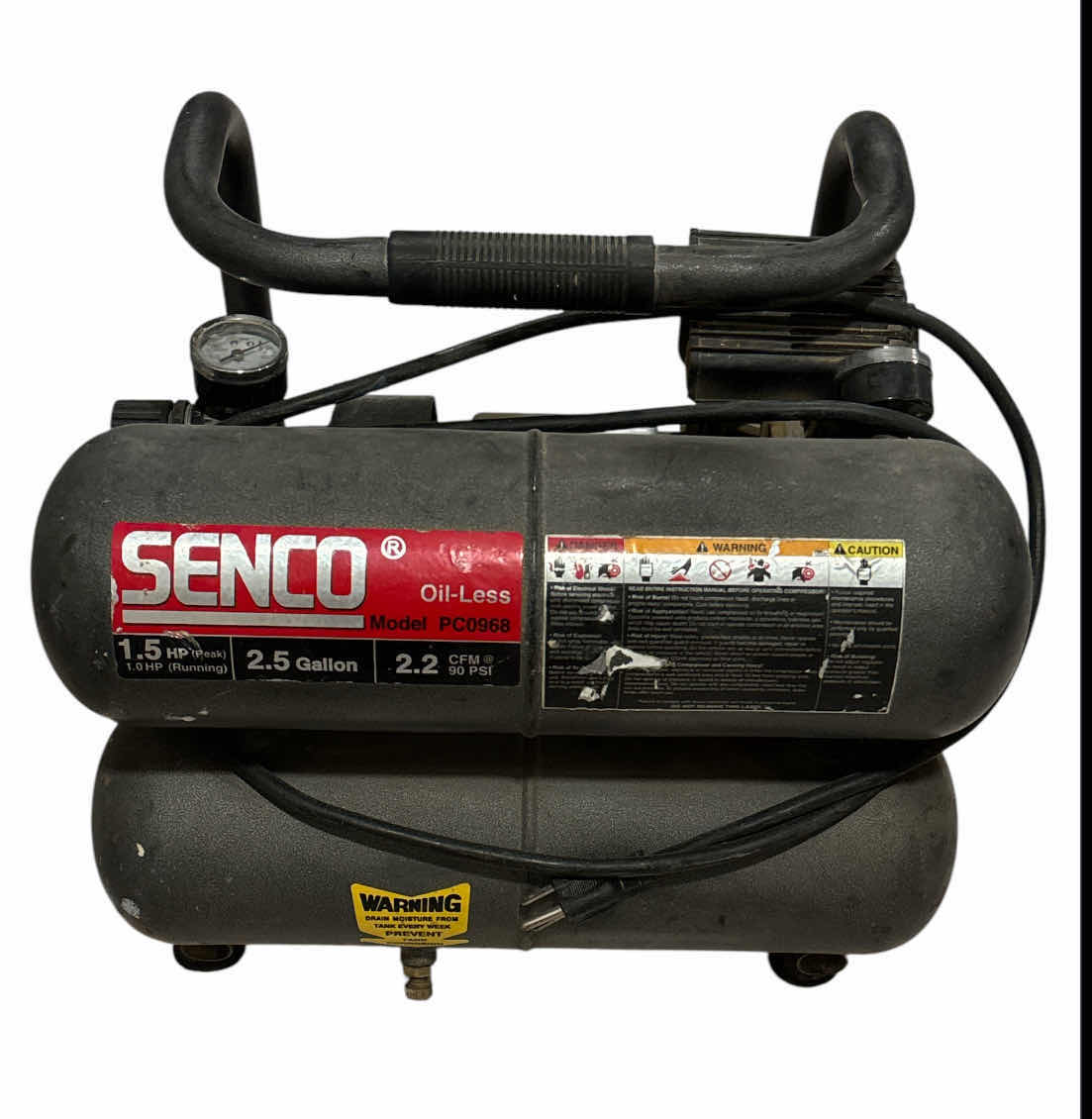 Photo 1 of SENCO ELECTRIC AIR COMPRESSOR, 1.5 HP @ PEAK, 2.5 GALLON (PC0968)