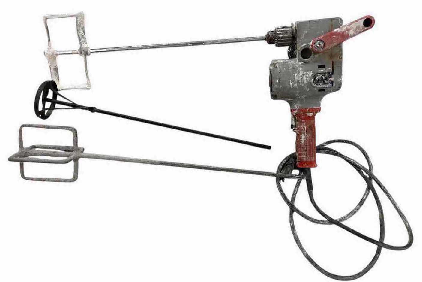 Photo 1 of MILWAUKEE 7.5 AMP 1/2” HOLE HAWG HEAVY-DUTY CORDED DRILL W DRYWALL/CONCRETE MIXERS (1675-1)