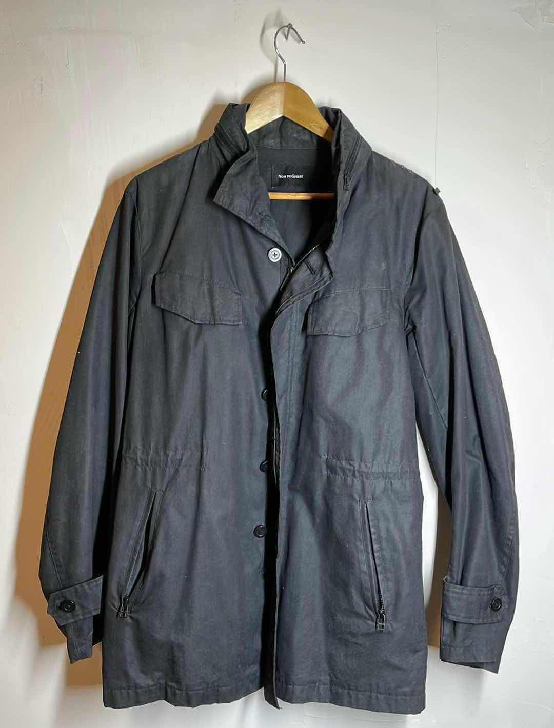 Photo 1 of NOM DE GUERRE BLACK HOODED CARGO JACKET MENS SIZE LG