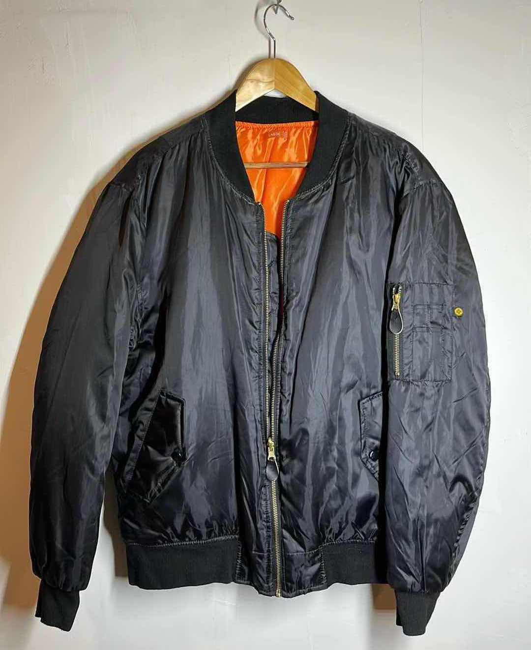 Photo 1 of SWISS CROSS BLACK BOMBER FLIGHT JACKET MENS SIZE LG