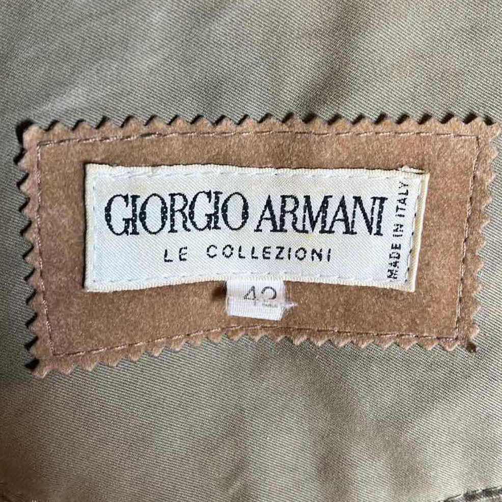 Photo 1 of GIORGIO ARMANI LE COLLEZIONI OLIVE GREEN DOUBLE LINER HOODED WINTER JACKET MENS SIZE 42