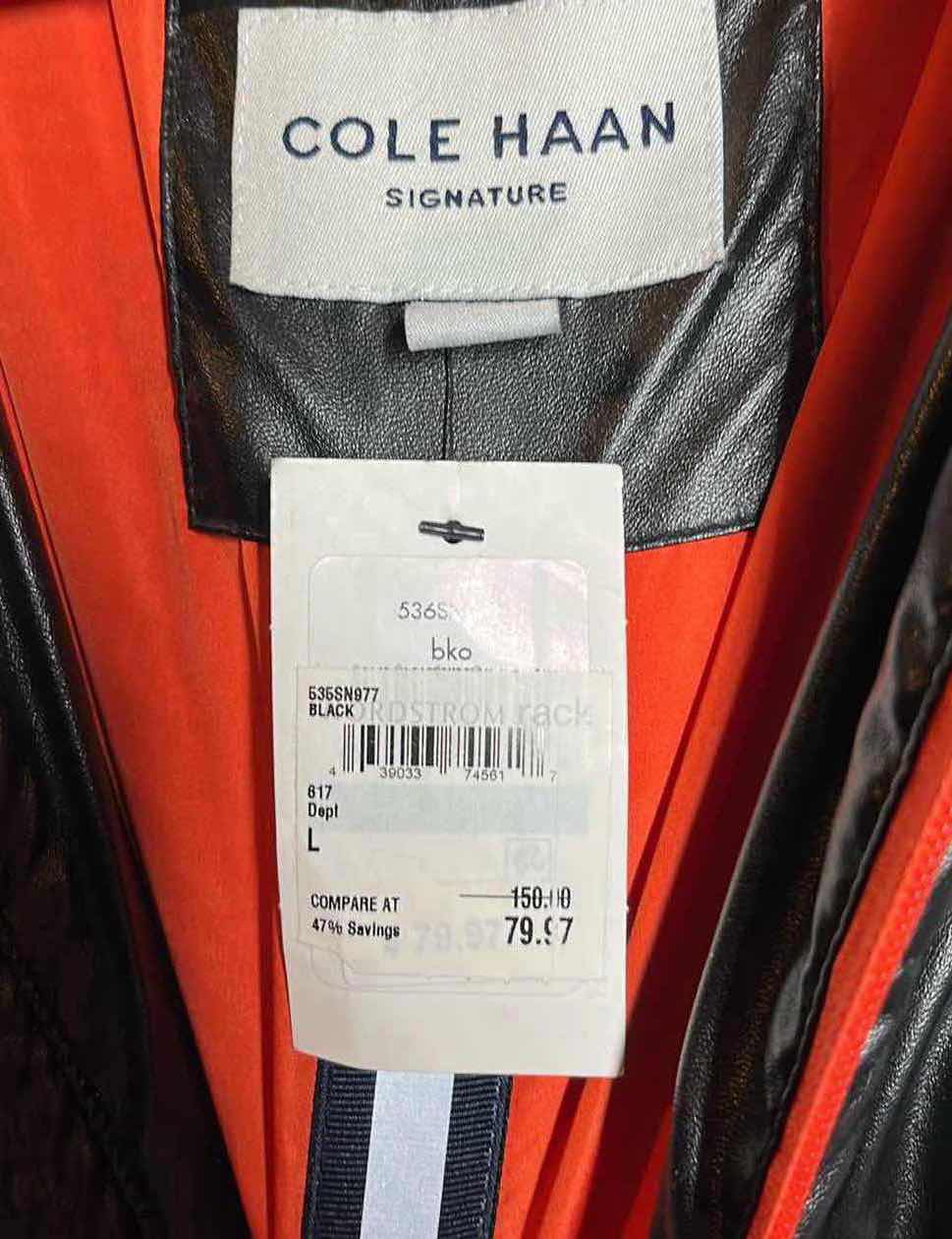 Photo 1 of NEW COLE HAAN BLACK HOODED PUFFER JACKET MENS SIZE LG