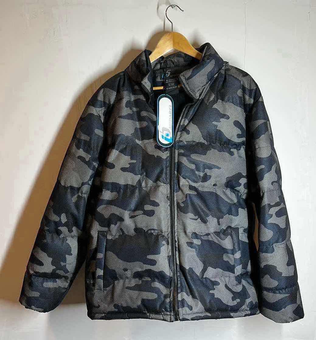 Photo 1 of NEW I5 APPAREL BLUE URBAN CAMOUFLAGE HOODED DOWN JACKET MENS SIZE LG