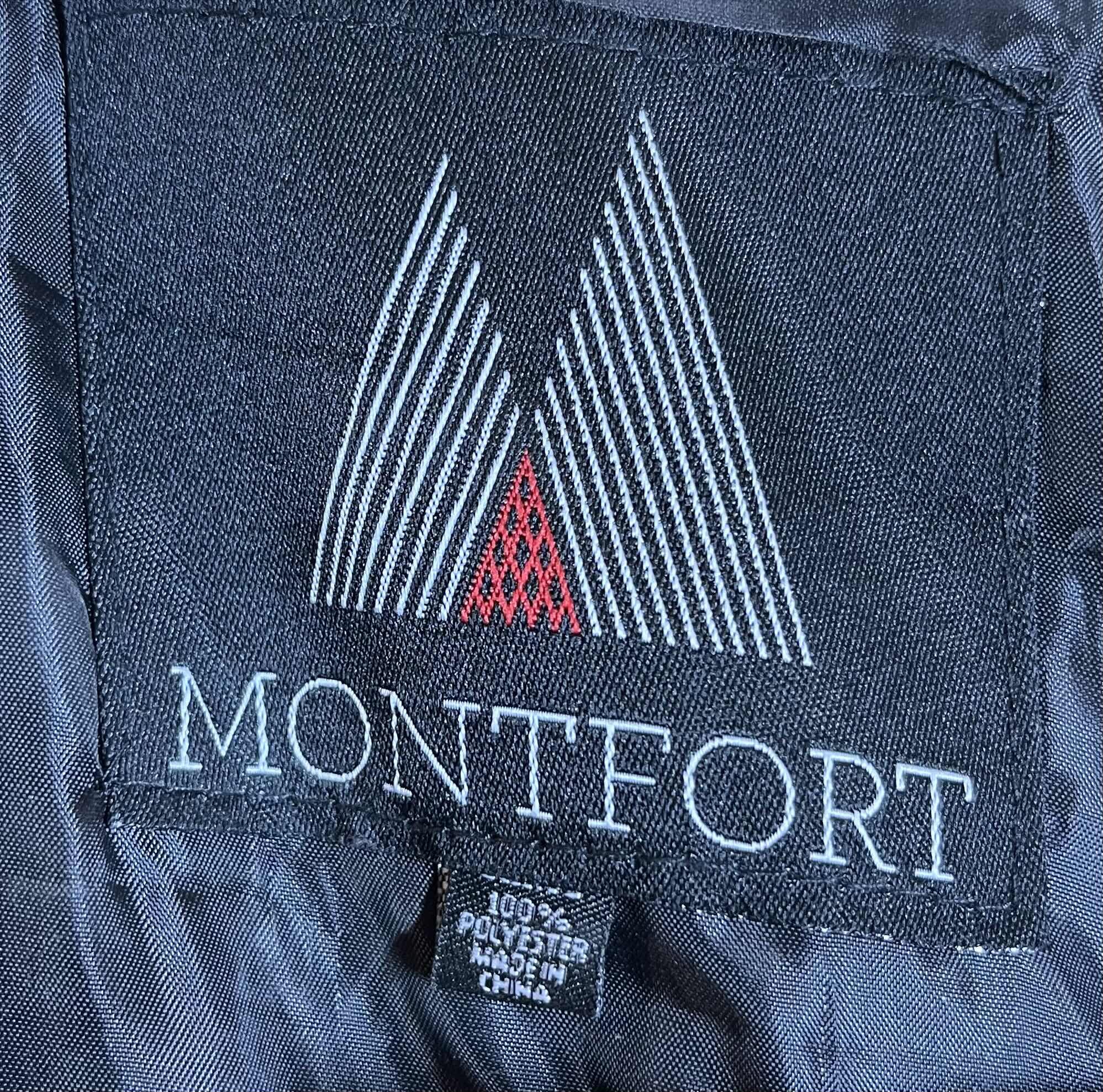 Photo 1 of MONTFORT BLACK HOODED WINDBREAKER JACKET MENS SIZE LG
