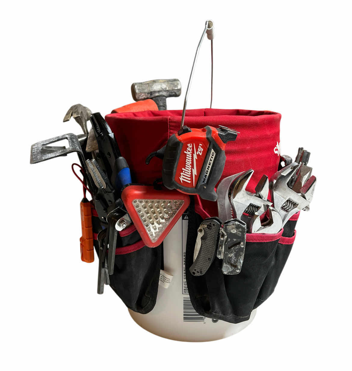 Photo 1 of HUSKY HEAVY-DUTY BUCKET TOOL STORAGE ORGANIZER W ALL PURPOSE TOOLS & HARDWARE (APPROX 40 TOOLS)