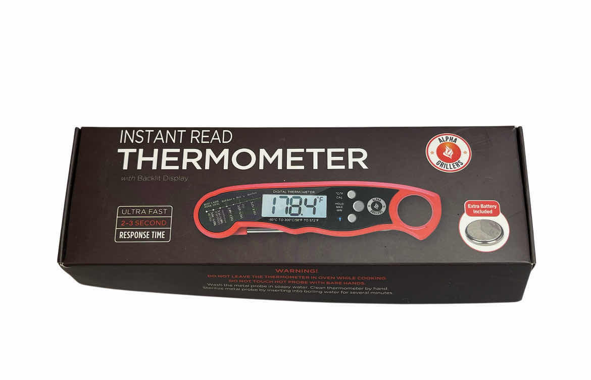 Photo 1 of CEN-TECH INFRARED THERMOMETER & ALPHA GRILLERS INSTANT READ THERMOMETER
