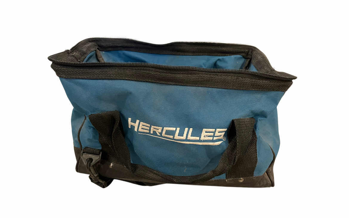 Photo 1 of VINTAGE WOOD WORKING TOOLS (9) W HERCULES TOOL BAG