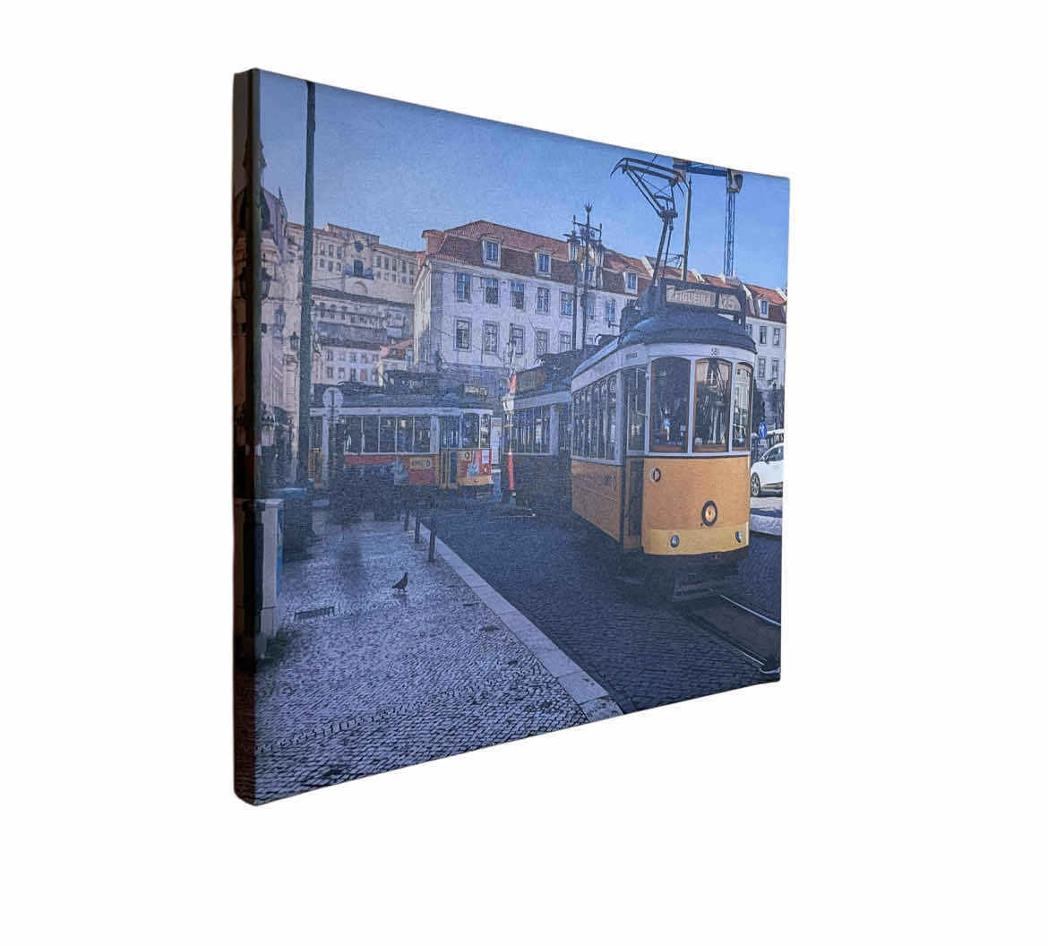 Photo 1 of EASY CANVAS PRINTS P. FIGUEIRA TROLLEY LISBON PORTUGAL CANVAS ARTWORK 16” X 20”