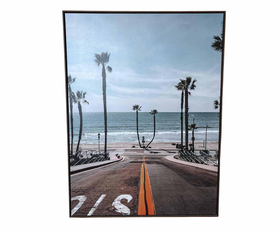 Photo 1 of OCEANSIDE BY FRAMED CANVAS PRINT ARTWORK BY JULIA PURINTON 31” X 41”