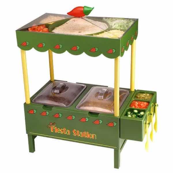 Photo 1 of NOSTALGIA FIESTA STATION TACO BAR/BUFFET WARMER W TORTILLA TRAY & SALSA SECTION (MFC-519)