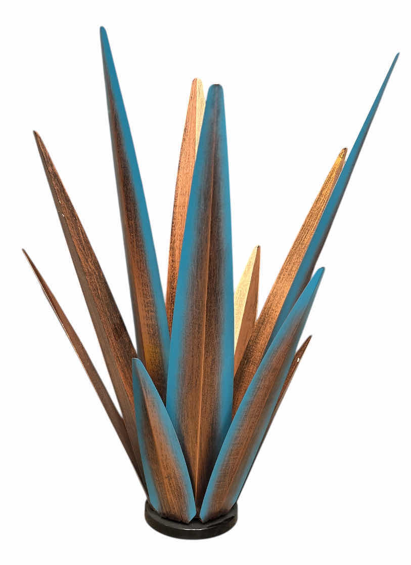 Photo 1 of RUSTIC OUTDOOR METAL AGAVE PLANT, YARD ART, LARGE SIZE 23.6” (COLOR: COPPER/TEAL)