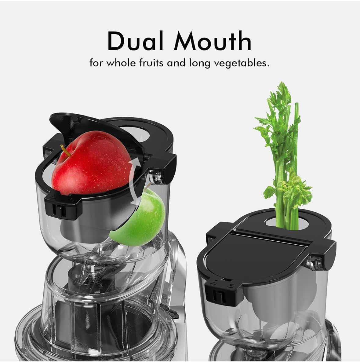 Photo 1 of SIFENE COLD PRESS JUICER MACHINE, WIDE CHUTE, EASY TO CLEAN, HIGH YIELD, NON BPA, BLACK (MODEL AMR8822)