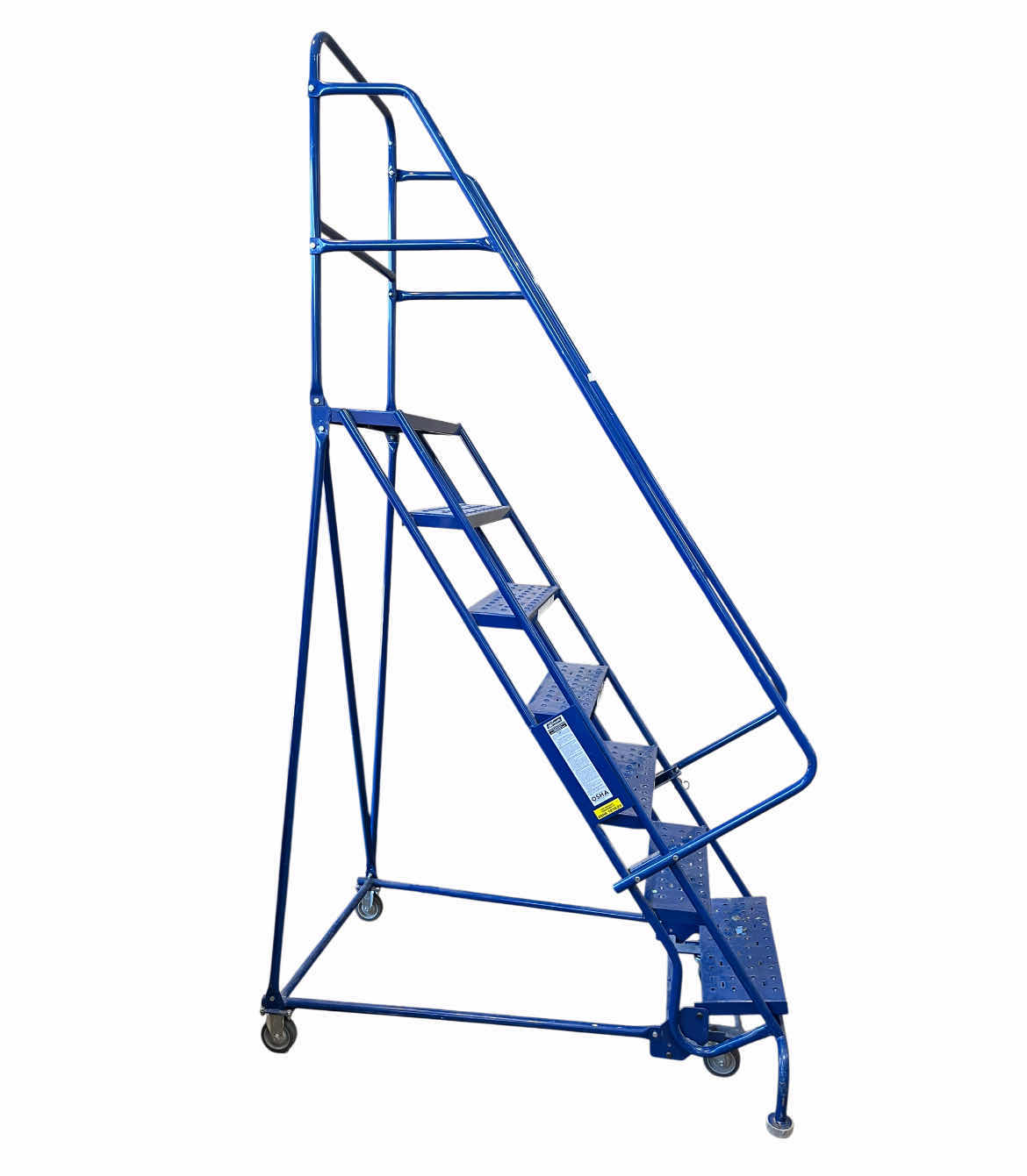 Photo 1 of LOUISVILLE LADDER BLUE STEEL ROLLING WAREHOUSE LADDER 28” X 53” H106”