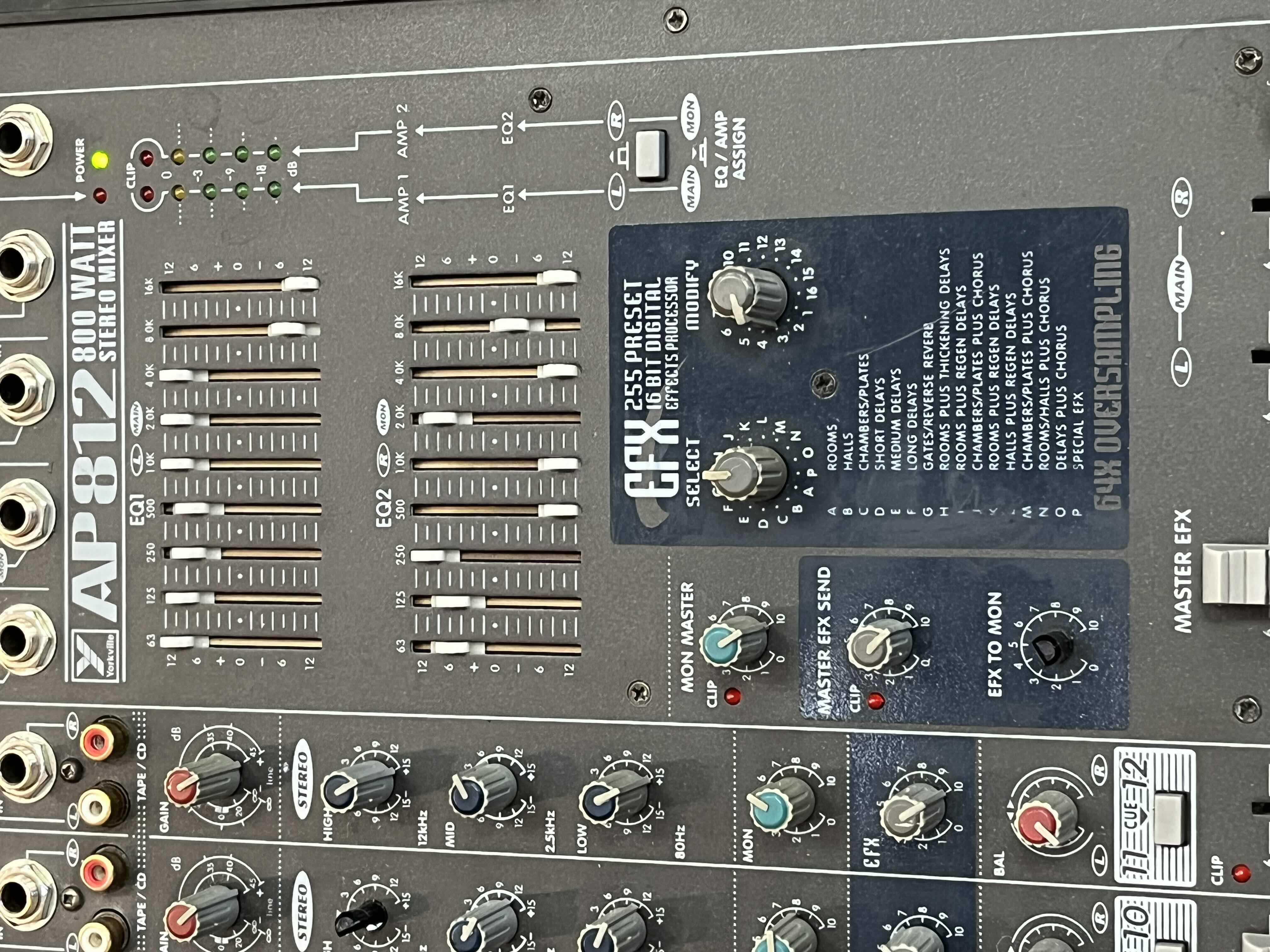 Photo 1 of YORKVILLE 800WATT STEREO MIXER EFX 255 PRESETS AP812