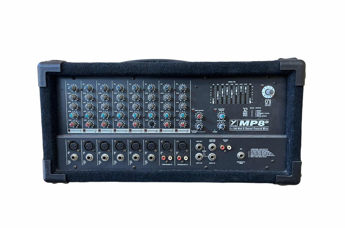 Photo 1 of YORKVILLE 2X 160WATT EFX 32DE STEREO 8 CHANNEL POWERED MIXER MP8D