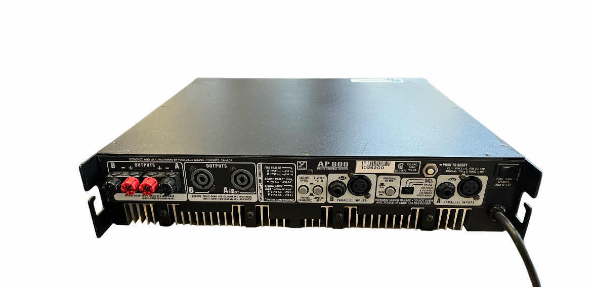 Photo 1 of YORKVILLE PRO SERIES SOUND REINFORCEMENT AMPLIFIER AP800