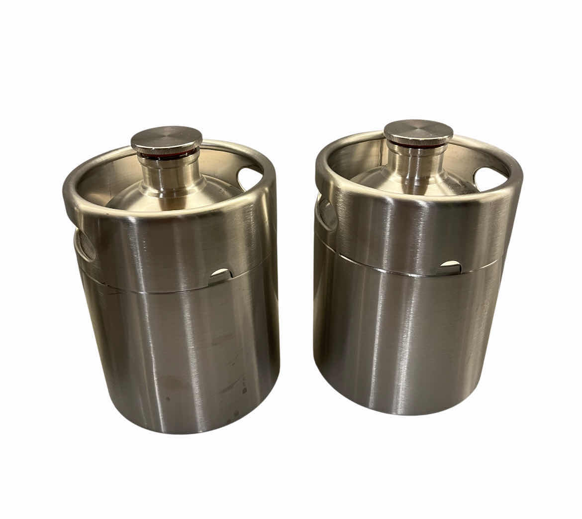 Photo 1 of STAINLESS STEEL KEG JUGS 5” X 8” (2)