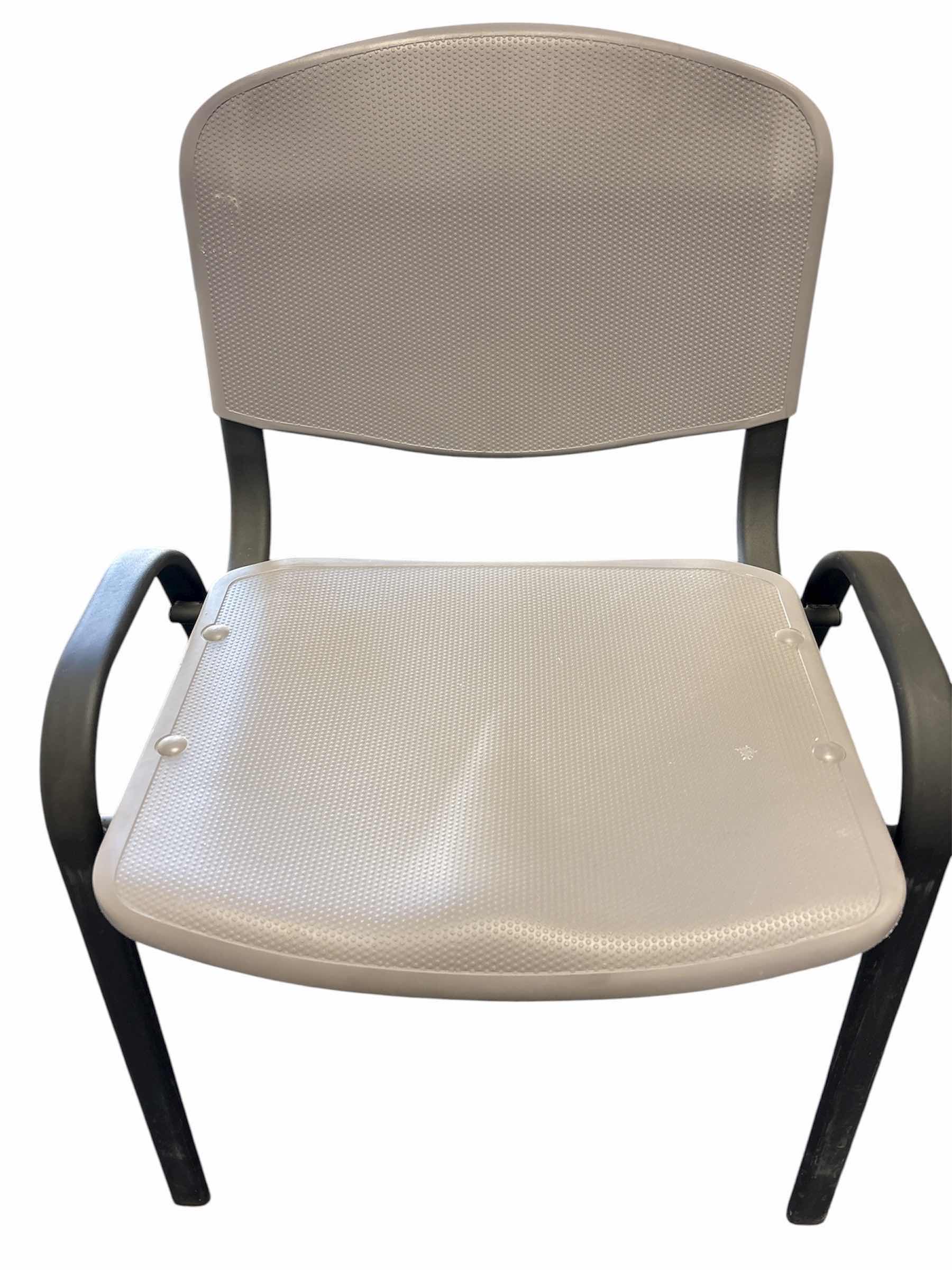 Photo 1 of SAFCO CONTOUR STACKING CHAIR CHARCOAL H31”