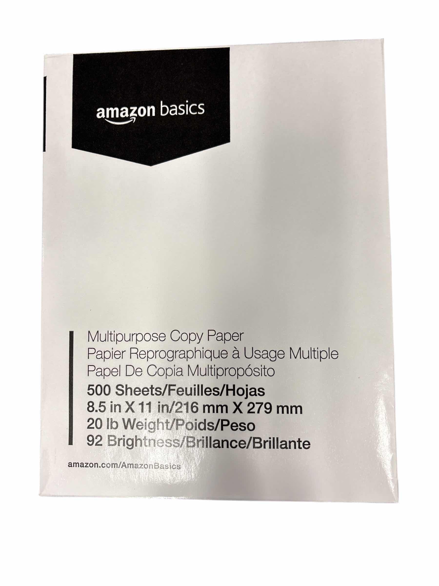 Photo 1 of AMAZON BASICS MULTIPURPOSE COPY PAPER 500 SHEETS (2)
