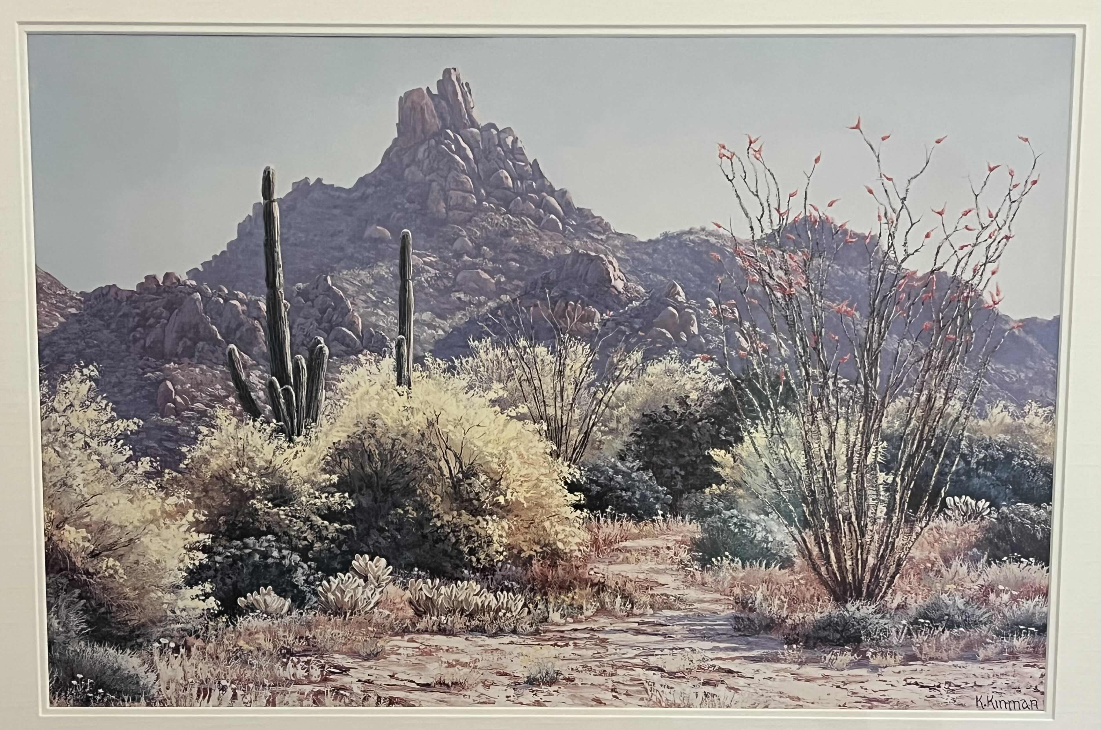 Photo 1 of PINNACLE PEAK SPRINGTIME SIGNED BY KERRY KINMAN FRAMED ARTWORK 44.5” X 33.25”