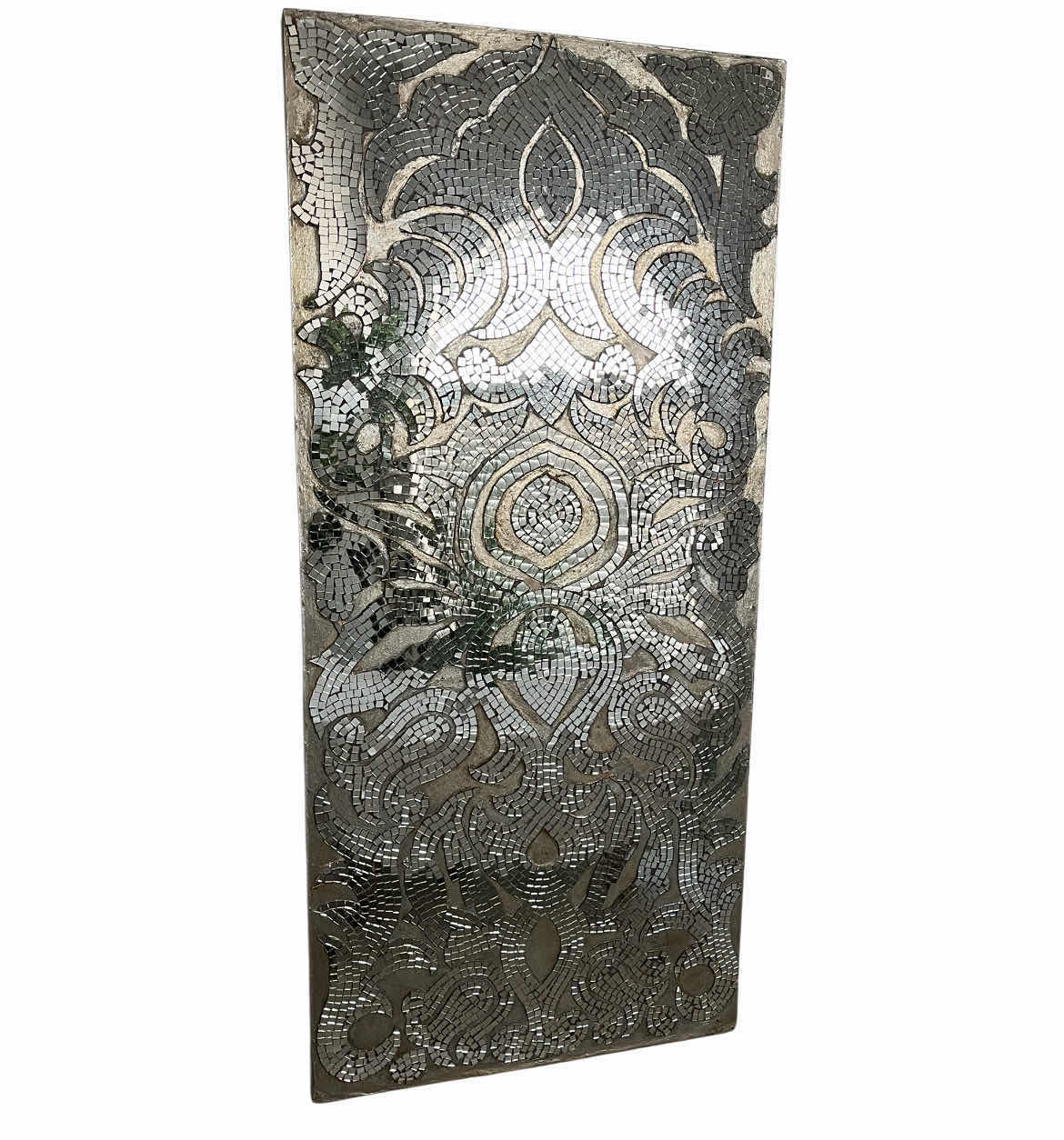 Photo 1 of PIER ONE MOSAIC MIRROR TARNISHED SILVER FINISH WOOD WALL ART 22” X 48”