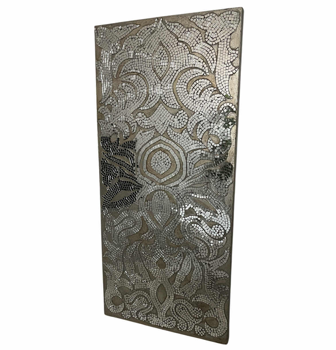 Photo 1 of PIER ONE MOSAIC MIRROR TARNISHED SILVER FINISH WOOD WALL ART 22” X 48”