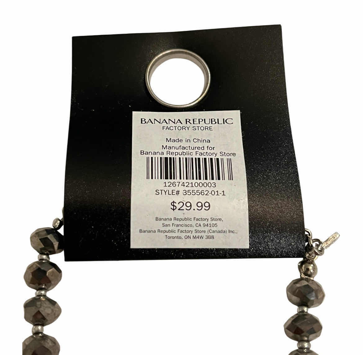 Photo 1 of NEW BANANA REPUBLIC FASHION JEWELRY 30” NECKLACE & EARRINGS