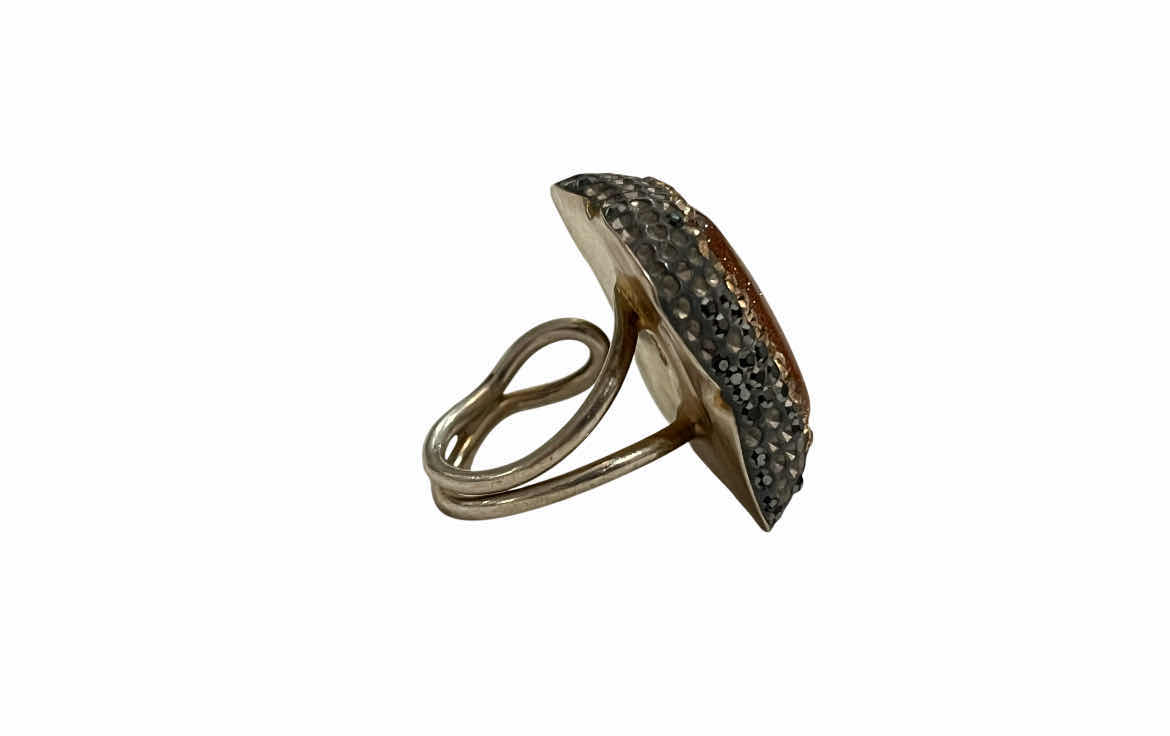 Photo 1 of VINTAGE STONE & 925 SILVER RING & EARRINGS