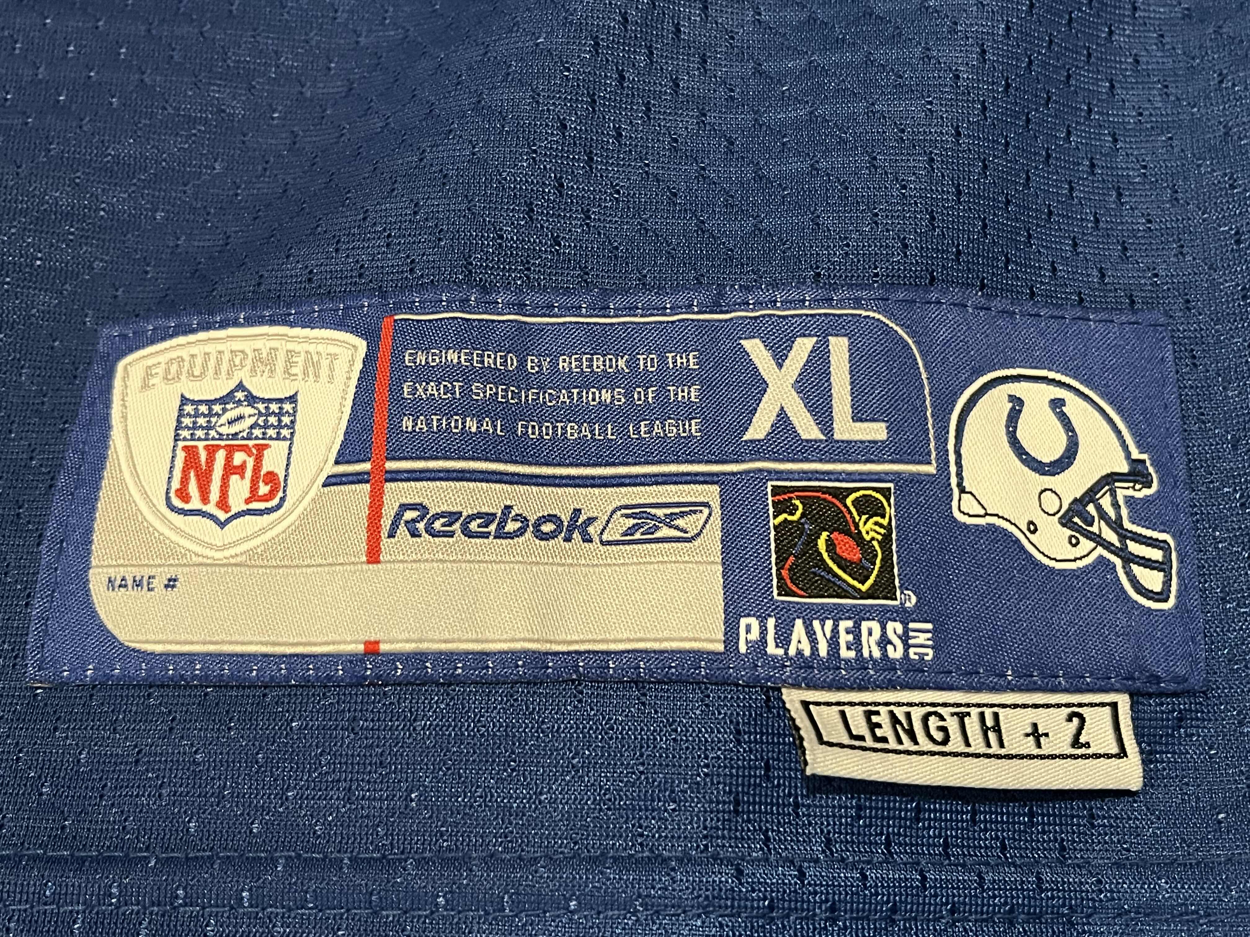 Photo 1 of NFL REEBOK PAYTON MANNING 18 COLTS JERSEY MENS XL