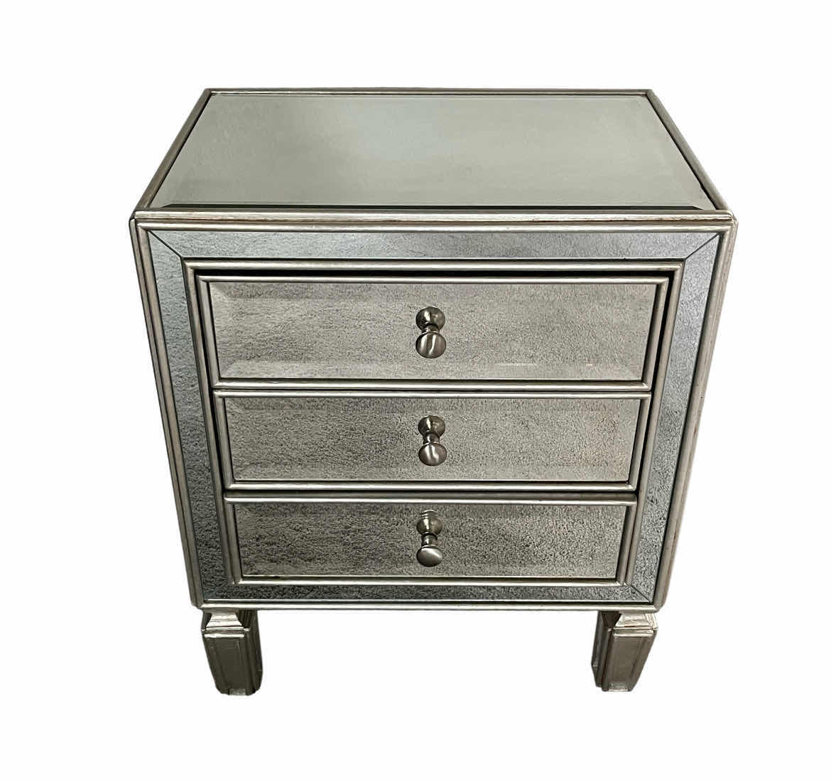 Photo 1 of COAST TO COAST MIRROR PANELED 3 DRAWER NIGHTSTAND 22” X 15” H27”