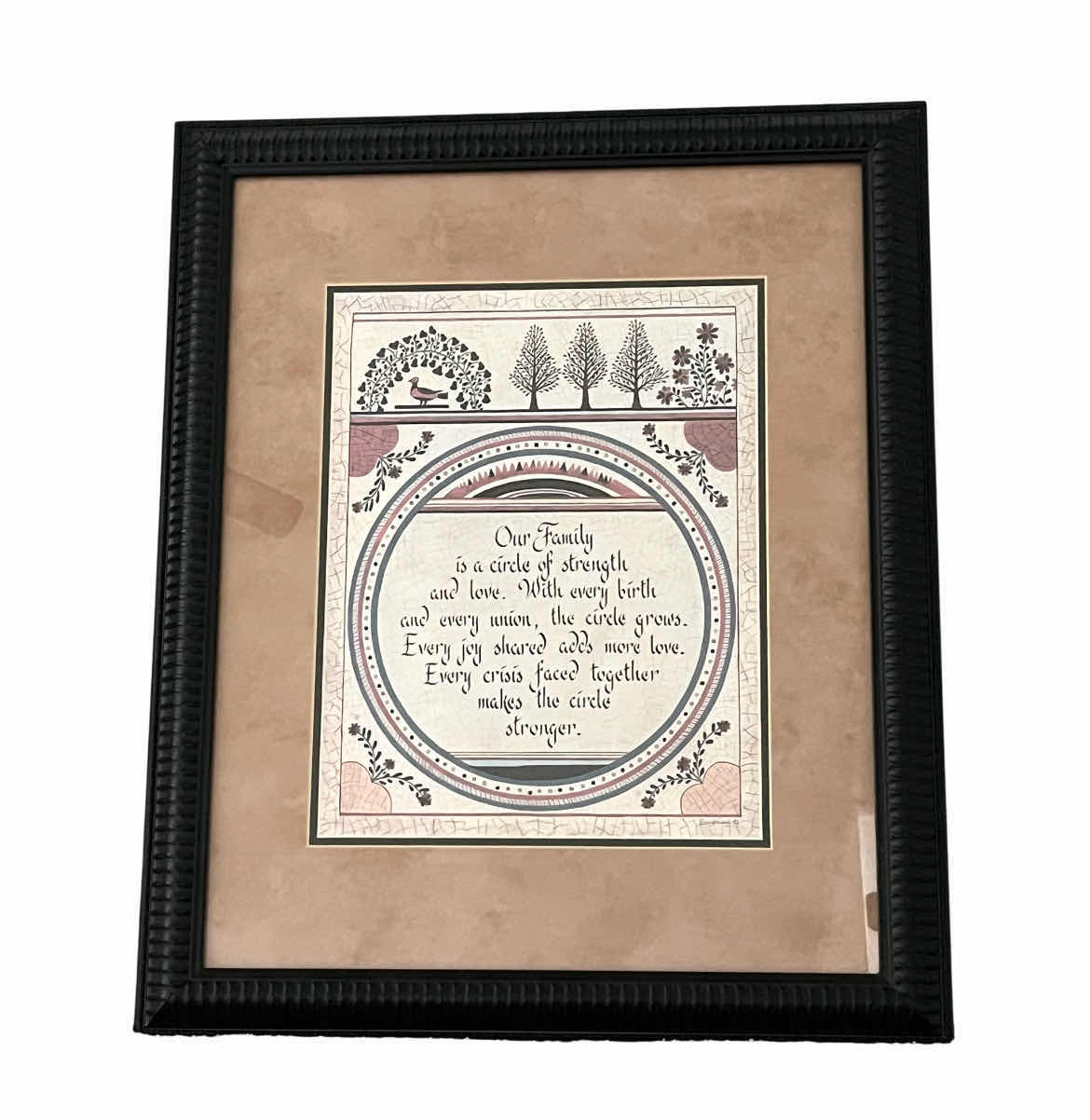 Photo 1 of OUR FAMILY FRAMED ARTWORK 19” X 23”