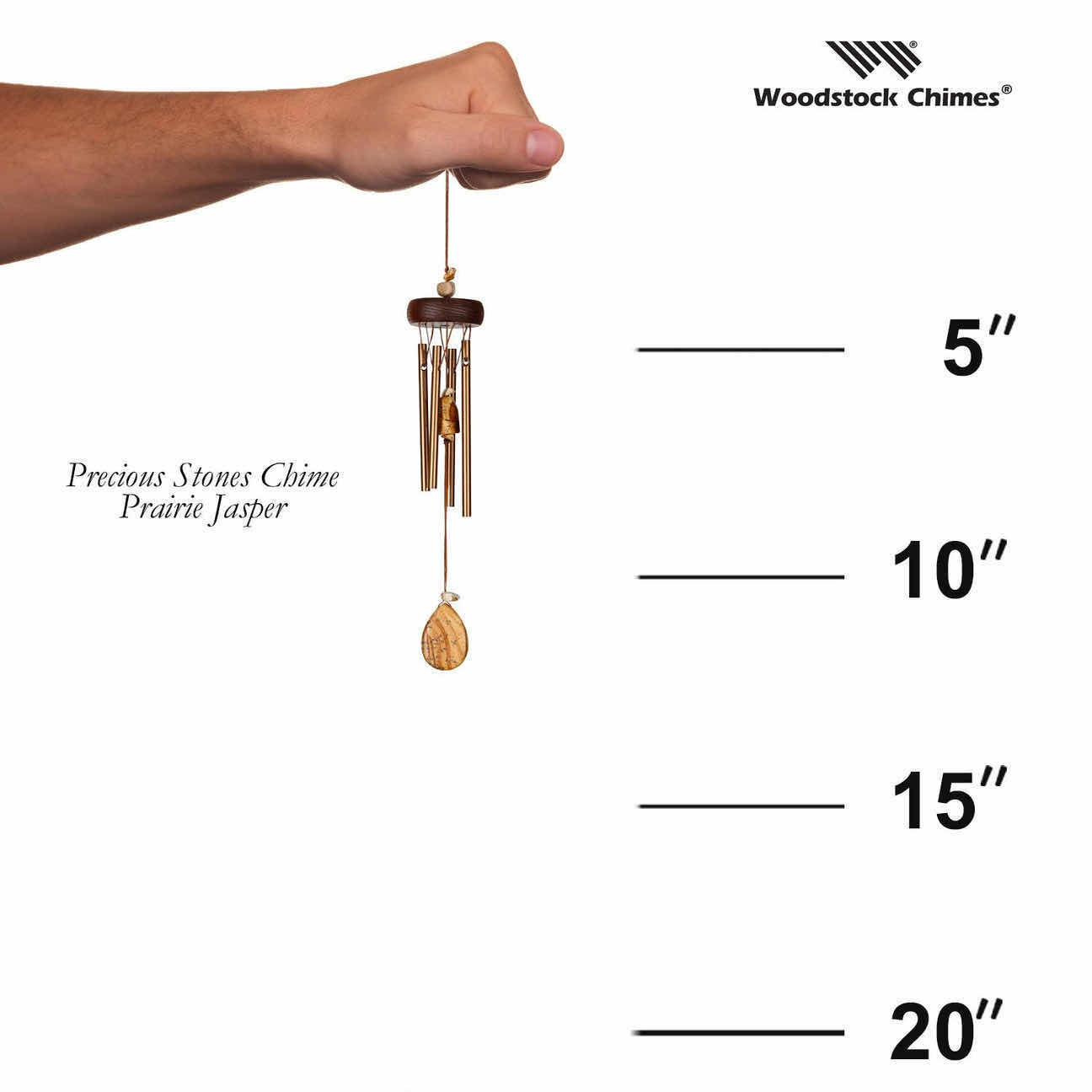 Photo 1 of NEW WOODSTOCK CHIMES PRECIOUS STONES 12” CHIME- PRAIRIE JASPER